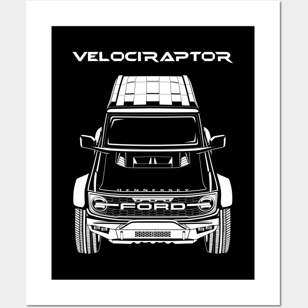 Velociraptor Bronco Wall Art by V8social